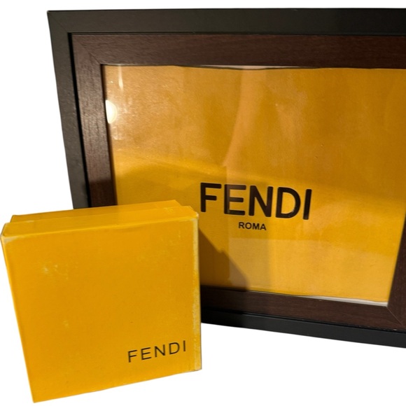 Fendi Reversible Zucca Monogram Leather Belt with Gold FF Buckle Made in Italy - Picture 2 of 13